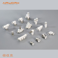 Connecteur pneumatique noir 4/6/8/10/12 mm, adaptateur rapide, modèle H-BUC, vanne manuelle, raccords pour tubes d'air/eau, OEM