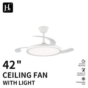 Ventilateurs de plafond intérieurs à moteur en cuivre de 42 pouces à faible bruit avec éclairage LED, télécommande rétractable pour la maison, le salon, la salle à manger, la chambre à coucher - Product Image 3