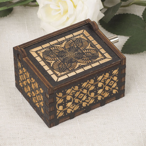 Ever Bright Mini Hand Crank Music Box Unique Beautiful Wooden La Vie En Rose Venta al por mayor <span class=keywords><strong>para</strong></span> regalo de aniversario - Product Image 4