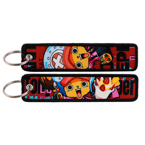 Llavero de tela bordada estilo <span class=keywords><strong>400</strong></span> de One Piece con Luffy, Chopper, Zoro, Nami, Jet, para llavero de moda - Product Image 5