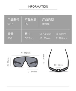 9817 nouveaux hommes et femmes en plein air vélo coupe-vent lunettes de soleil sport cyclisme lunettes lunettes de sport - Product Image 4