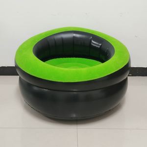 New Design Wholesale Outdoor Modern Portable Foldable Inflatable Chair Flocked Surface Round <b>Air</b> Lounge <b>Sofa</b> for Camping - Product Image 4