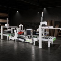 La dernière machine à scier à 4 côtés à chargement et déchargement automatiques, équipement CNC pour les entreprises de portes en bois