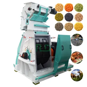 CE electric motor Corn rice husk maize corn grinding grain fodder grinder pig animal feed crusher machine hammer mill