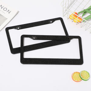 Marco para Placa de Matrícula Estándar Estadounidense, Marco de Acero Inoxidable con Incrustaciones de Diamantes de Imitación, Marcos Personalizados para Placas de Matrícula - Product Image 5