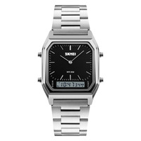 Jam Tangan Pria Skmei 1612 Analog Sport Mewah Terlaris Berkualitas Tinggi Bahan Stainless Steel Desain Kotak Kasual Klasik