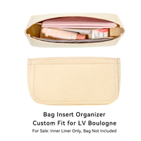 Tas Organizer Kosmetik Mewah, Tempat Penyimpanan Makeup dari Bahan Felt untuk Tas Tangan