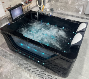 Bañera de Hidromasaje Rectangular <span class=keywords><strong>para</strong></span> Exteriores con Burbujas de Aire y Masaje Combinado <span class=keywords><strong>para</strong></span> Uso en el Baño - Product Image 4