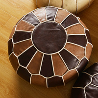 Cuir PU usage domestique marocain brodé personnes salon pour le repos