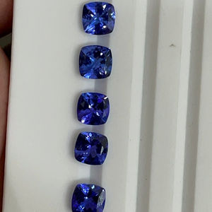 AAAA Quality Natural <b>Tanzanite</b> Cushion Cut Calibration Deep Blue Color Free Size Lot for Sale Handmade Bulk Product - Product Image 1
