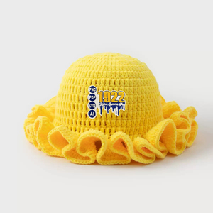 Custom Designed Sorority Crochet Hat SGR Sigma Gamma Rho Crochet Hat Outdoor Fashion Casual Lace Design Crochet Hat Promotional