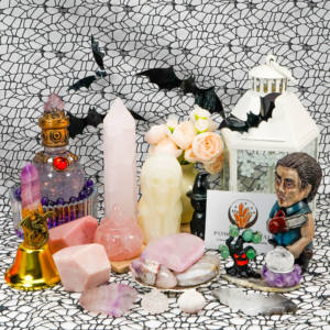 กล่องของขวัญรักษาฮาโลวีนหินคริสตัลธรรมชาติแกะสลักฮาโลวีนงานฝีมือคริสตัลกล่องเซอร์ไพรส์ - Product Image 3