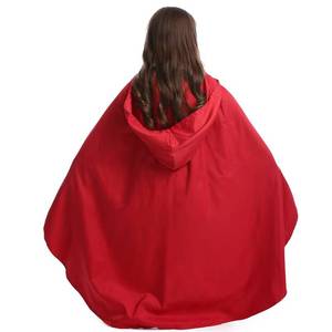 Capa Larga de Doble Capa para Niños, Disfraz de Halloween y Navidad, Capa Roja para Adultos con Capucha - Product Image 5