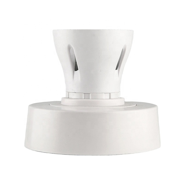 Flat Lamp Holder With Thread Screw Cover Cylinder Plastic Material Customized Color E27 Lighting Lamp Holder Accessories