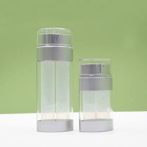 Botella de loción sin aire con compartimento de doble cámara 15mlx2 30mlx2 bomba de plástico PP suero para el cuidado de la piel embalaje de Perfume Serigrafía - Product Image 4