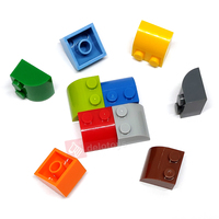 DELO TOYS (13 couleurs) Briques de construction en plastique en vrac pour DIY, blocs de construction MOC, 2x2 inclinés, 2*2 courbés, 2x2 avec deux picots