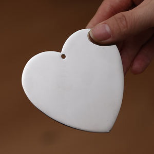 Yiwu Aceon ornamen hati Natal kustom ukuran 3 inci Laser ukir DIY kosong dipoles cermin baja tahan karat - Product Image 4