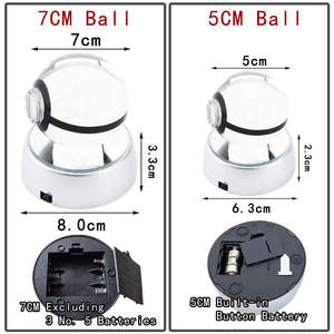 Venta Caliente, Lámpara de Bola de Cristal de 5/7 cm, Pokemo <span class=keywords><strong>GoPlus</strong></span>, Bola de Cristal 3D, Bola de Cristal LED, Juguetes de Cristal, Regalos de Cumpleaños Personalizados, Bolas DIY - Product Image 5