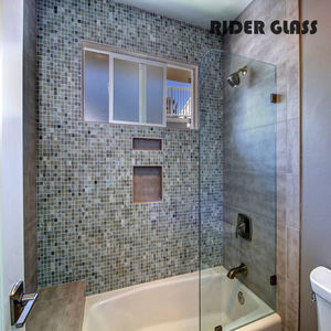 אמבטיה מקלחת פנל פנים זכוכית דלתות מדרגות גדר ברור הקשיח מזג זכוכית - Product Image 1