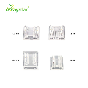 Conector de cable ancho de 6mm, 8mm, 10mm, <span class=keywords><strong>2</strong></span> pines, soporte de luz LED de aluminio, transparente, <span class=keywords><strong>2</strong></span> pines, COB, tira led - Product Image 4