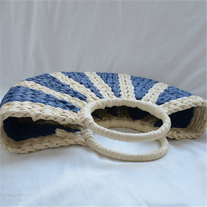 Sac fourre-tout de <span class=keywords><strong>plage</strong></span> d'été rétro en osier sac à poignée en rotin tissé à la main pour femmes décor à la maison - Product Image 5