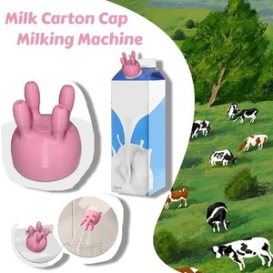 Outils de dessert imprimés en 3D : Capuchons en forme de ventre de vache et de bouteille de lait pour diviseur et couvercle de carton de lait, pour un rangement pratique - Product Image 3