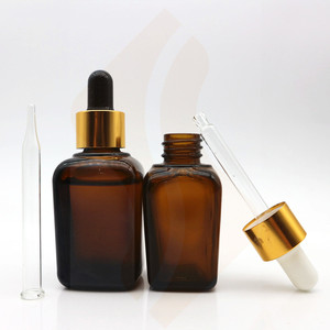 Wholesale <strong>Empty</strong> Glass Amber Brown Square Dropper Glass <strong>Bottles</strong> for Perfume Hair Oil Essential Oil10ml 20ml 30ml 50ml 100ml - Product Image 3