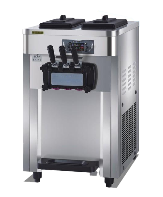 Commercial 22L/H Stainless Steel Soft Ice Cream Machine with Fruit & Milk Options 1 Year Warranty