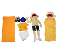 HY 2026 Jouets en peluche éducatifs amusants Jeffy Feebee Marionnettes à main Bouche ouverte Garçon Jeff Fille Feebee Poupée