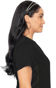 Haut de blouse médicale à col <span class=keywords><strong>en</strong></span> V pour femme Med Couture avec 4 poches, panneau latéral <span class=keywords><strong>en</strong></span> tricot côtelé et ourlet chemise MC7459 - Product Image 2