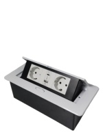 Prise de table escamotable haut de gamme 16A à ouverture lente, blanche, norme UE, avec USB et Type-C intégrés, pour bureau