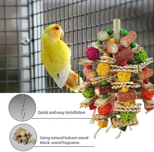 Jouets perroquet suspendus Offre Spéciale jouet pour oiseau bois naturel épi de maïs oiseau jouets à mâcher