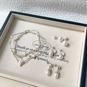 Collar de Plata de Ley S925 con Perlas y Diseño Geométrico de Espina de Serpiente, Perlas AAA, Joyería para Mujer de Uso Diario - Product Image 1