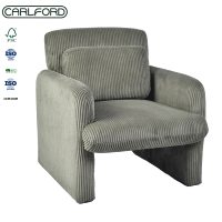 Fauteuil d'appoint CARLFORD, table basse douce, fauteuil de loisirs en tissu pour la maison ou l'hôtel, pour le mobilier de salon