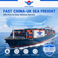 Agent maritime fret maritime Chine GB DDU Port à Porte Agent de dropshipping Alibaba 1688 Réponse rapide Marchandises textiles LCL+Express 2 jours