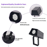 Lampe murale solaire LED double tête populaire pour extérieur, en aluminium, pour balcon, villa, cour, IP65, blanc chaud