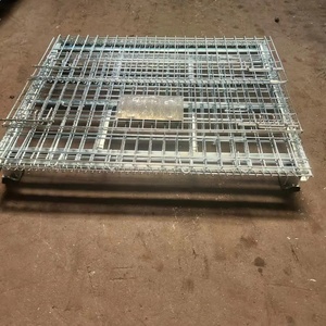 Lưới Lồng <span class=keywords><strong>Stackable</strong></span> xe nâng an toàn lồng Trung Quốc nhà máy vật nuôi phôi dây lưu trữ container - Product Image 4