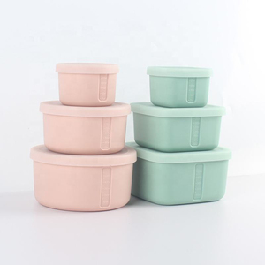 Hot Sale Silicone Lunch Box Baby Food Storage Container Portable BPA Free Food Storage Box