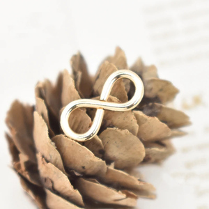 Conectores de símbolo de infinito pequeño de 8,8mm, colgante de encanto de infinito de 13mm relleno de oro de 14K Real para fabricación de pendientes de collar de pulsera DIY - Product Image 6