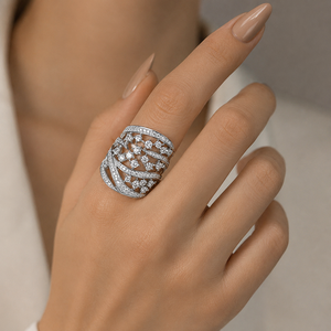 Anello con Linee Geometriche per Donne, Design Minimalista, Accessorio da Dito per Uso Quotidiano - Product Image 4