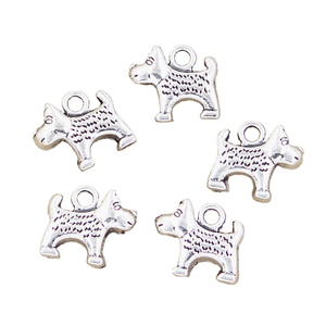 Ciondoli cane dalmata 13x14mm ciondoli Color argento tibetano gioielli antichi che fanno fai da te artigianato fatto a mano - Product Image 1
