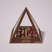 Unterstützt Logodruck Luxuriöse Türkische Leckereien Muslimische Pyramidenform Deckel- und Bodenbox Mit PVC-Fenster