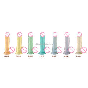 Latest 20.5cm PVC Macaron Dildo with Strong Suction Cup Realistic Colorful Dildo for Women and <strong>Gay</strong> Men - Product Image 6