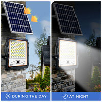 Projecteur solaire LED intelligent 300W, étanche IP67, avec caméra, lumière blanche froide, en ABS, pour ferme, route, jardin