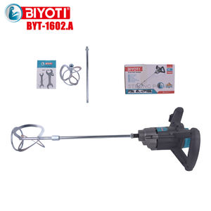 BIYOTI Bétonnière électrique portable industrielle 220V, outil de construction avec moteur à couple élevé de 1680W - Product Image 1