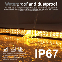 Barra de Luces LED Todoterreno de 7 Pulgadas, Impermeable IP68, 12D, Amarillo Blanco, Doble Color, Luces de Techo 4x4