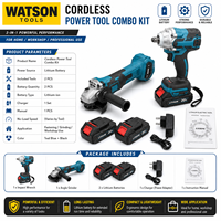 Kit d'outils électriques sans fil, sans balais, 2 batteries, charge rapide, commandes en gros acceptées