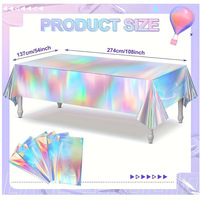 Nappe holographique MM rectangulaire irisée pour mariages, anniversaires, soirées disco – Vente en gros usine