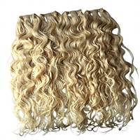 Extensions de cheveux humains indiens en lots avec closure, tissage de luxe à double trame, toutes couleurs disponibles, blond naturel Remy vierge