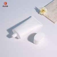 Tube cosmétique ovale blanc en PP PE de 45 mm avec impression personnalisée pour produits de lotion, emballage de crème pour les mains légère, impression offset